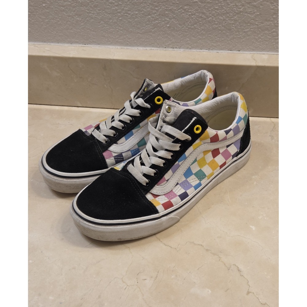 Vans Old Skool 'Rainbow Checkerboard' Sneakers‎ Size 7